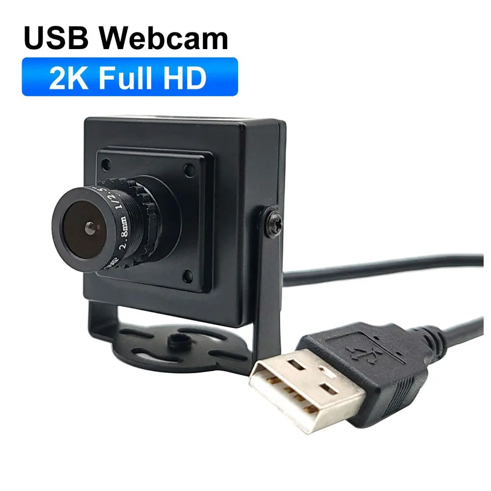 120 Degree Wide Angle 2.8mm Mini 2K HD PC Webcam Plug And Play 30fps 2560x1440 High Speed Video Live Computer USB