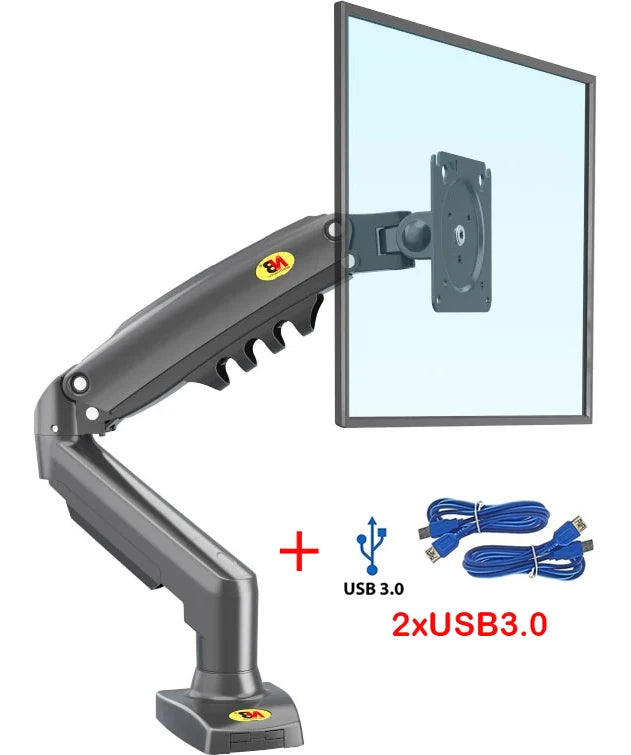 NORTH BAYOU F80 Gas Spring 17-30 inch Desktop LED LCD Monitor Mount Holder Arm Ergonomic Gas Strut Flexi Mount Load