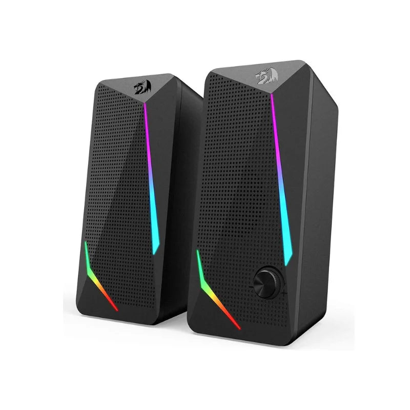 Redragon GS510 Waltz RGB Desktop Speakers 2.0 Channel PC Computer Stereo Speaker with 4 Colorful LED Backlight Modes