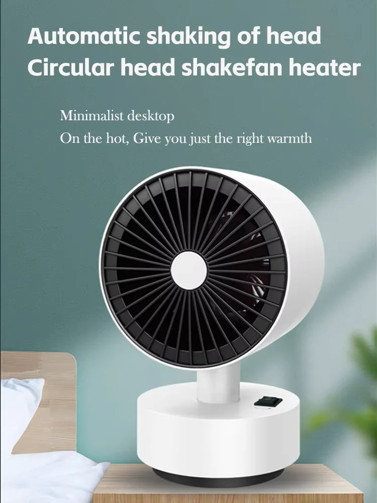 Desktop Electric Shaking Head Heater Fast Heating Constant Temp Wide-angle Warm Supply Low Noise Mini Home Office