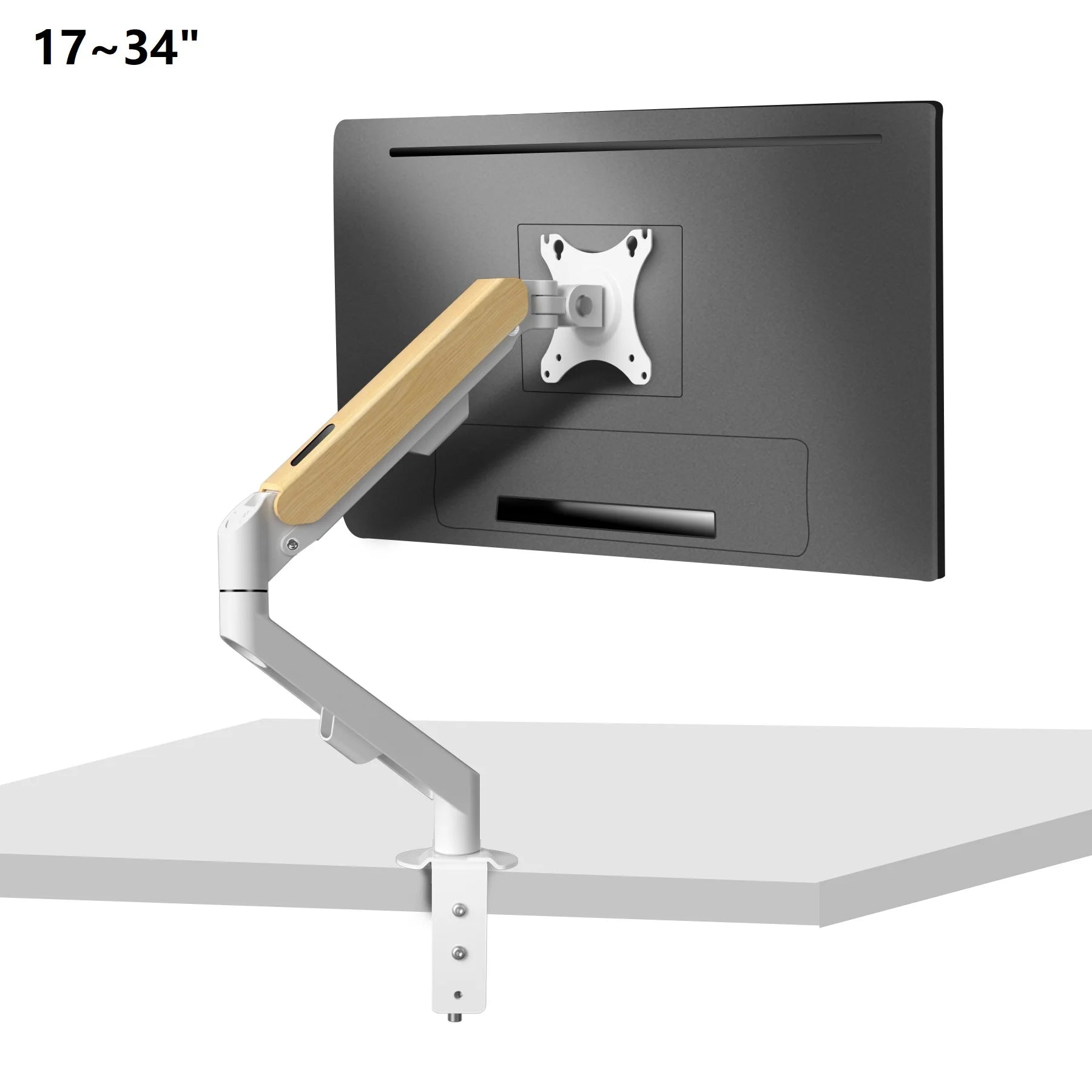 HILLPORT 17-49’’ Desktop Gas Spring Mount Monitor Arm Holder Soport TV Stand Base Support computer stand US/JP can ship