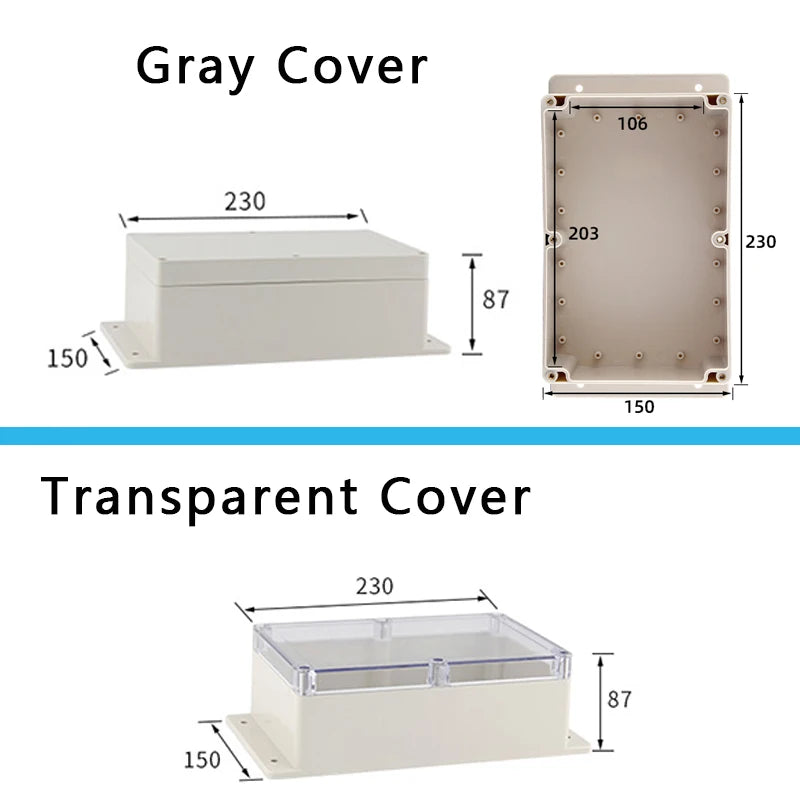 F-type outdoor waterproof junction box - waterproof box for outdoor monitoring - plastic power connection terminal