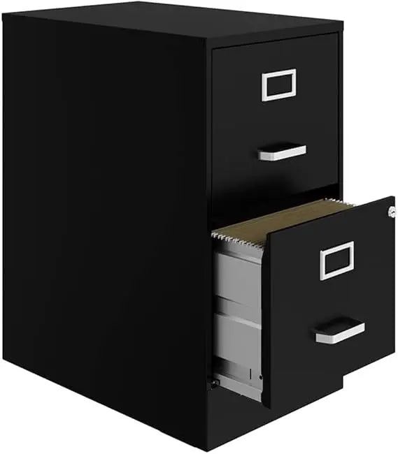 Hirsh 22’’ Deep 2 Drawer Metal File Cabinet with Ball Bearing Slides Black - United States / Black