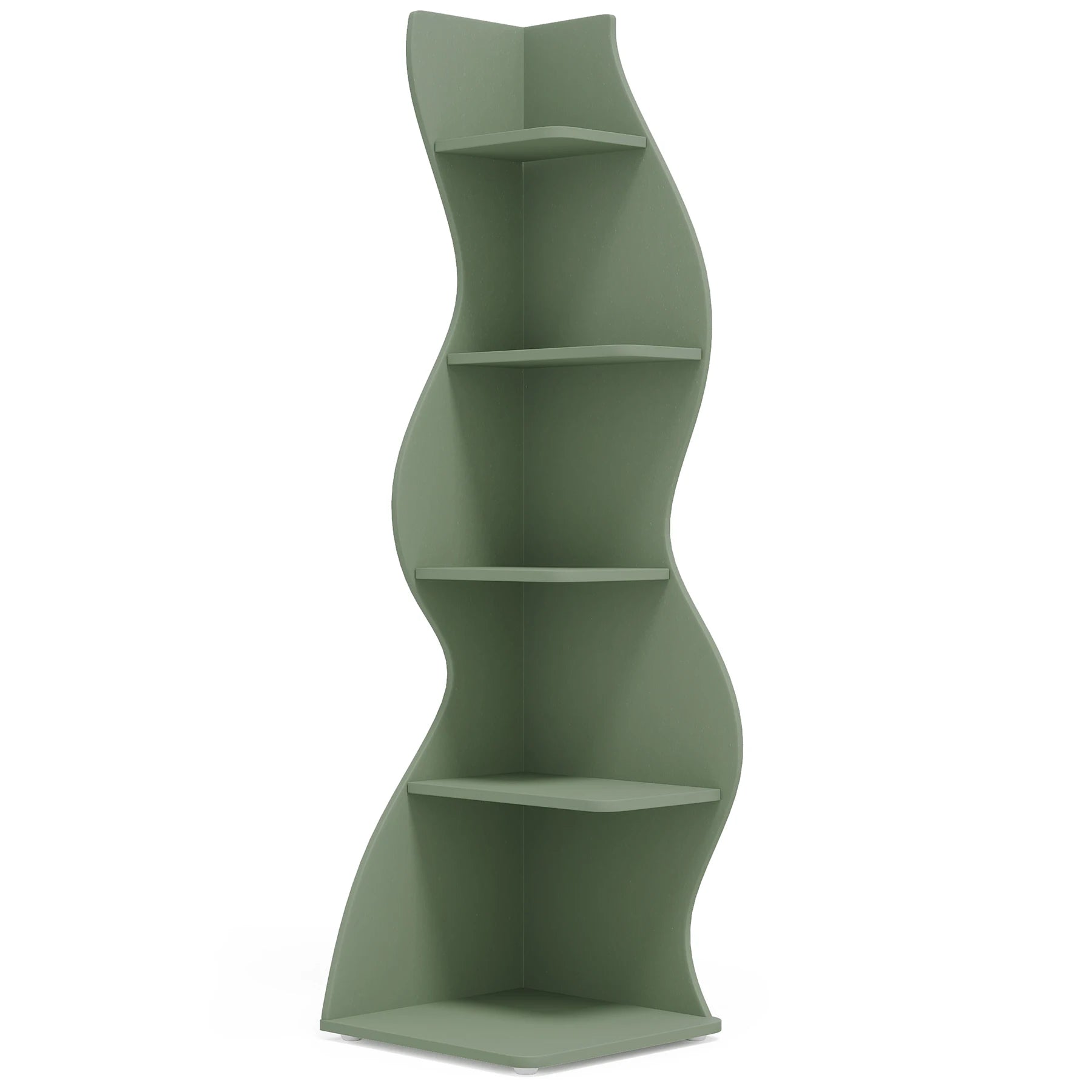 Tribesigns Corner Shelf Modern 5-Tier Wall Corner Bookshelf Stylish Corner Small Bookcase Storage Rack Plant Stand