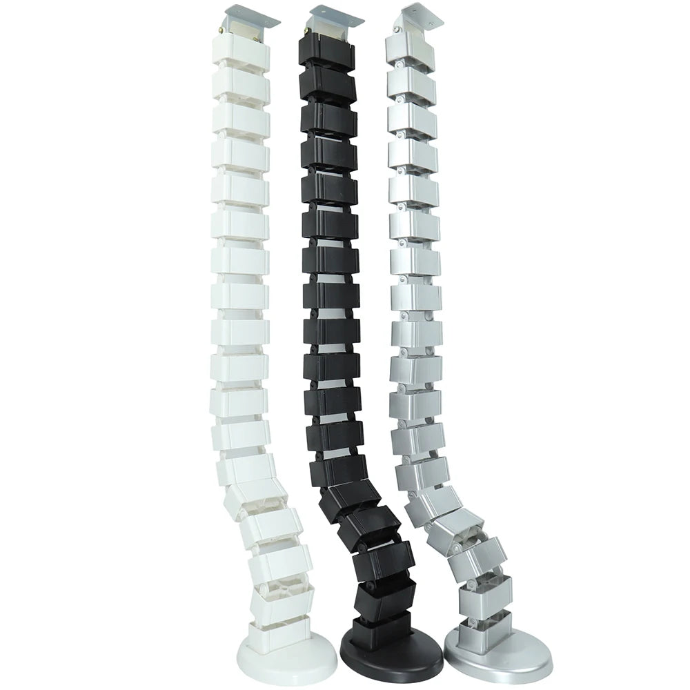 1300mm Flexible Cable Organizer Storage Office desk serpentine threading tube tv wire Cord Protector Management Tidy