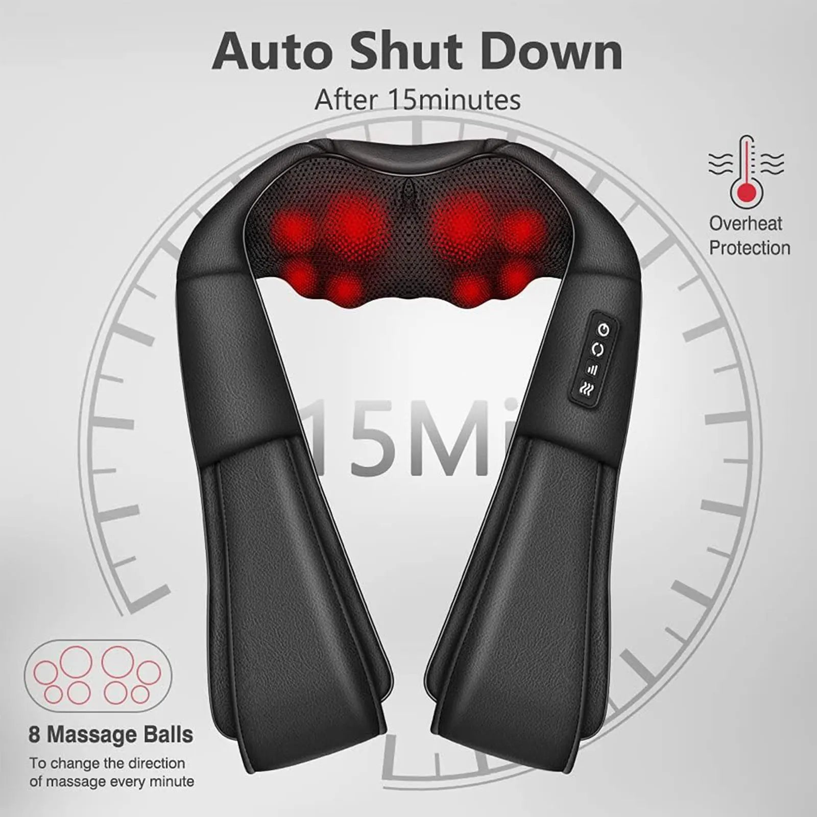 Electric heating massager heating point neck and shoulder massager neck back shoulders waist legs feet and muscles deep