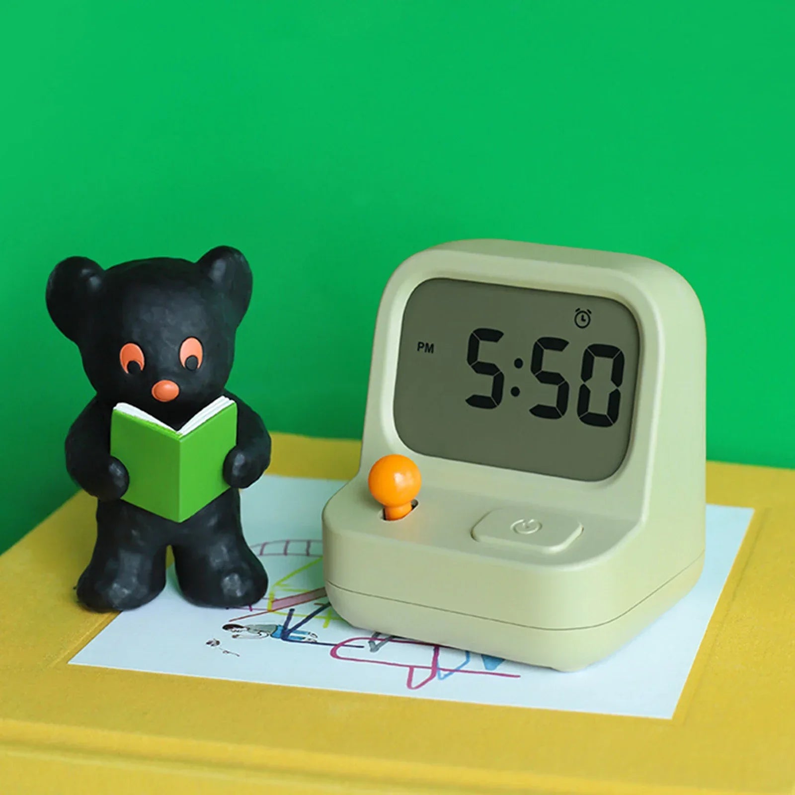 Alarm Clocks Snooze Digital Clock Novelty Silent Table Clock Cartoon Shaped Alarm Clocks Silent Non Ticking for Kids