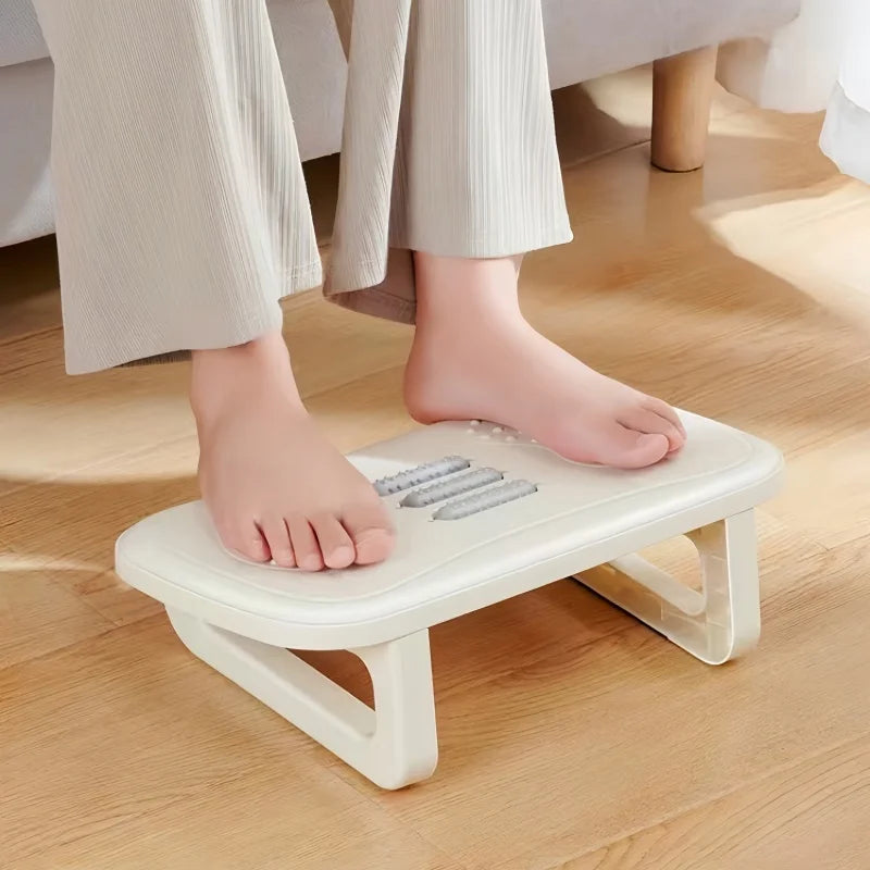 Ergonomic Foot Stool Massage Rollers Footrest With Anti-slip Strip Under Desk Foot Rest For Children Adults Old Man