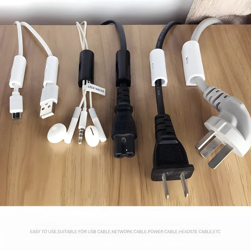 16/20pcs Self-Adhesive Cable Organizer Clip Snap Drop Wire Holder Cord Management Cable Fixed Clamp home Office Wiring