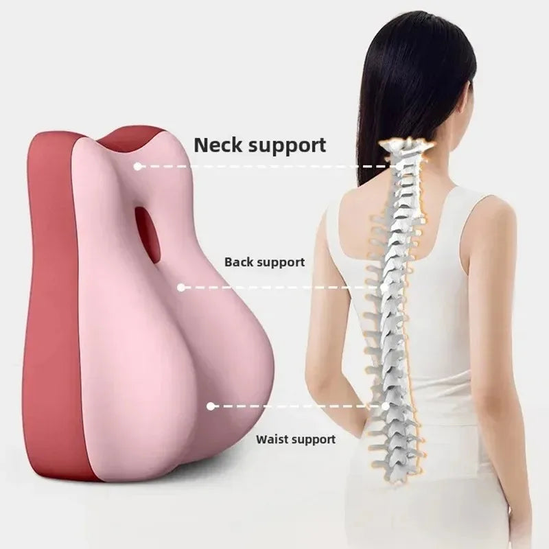 Pillow Cushion Streamline Memory Foam Lumbar Orthopedic Support Chair Car Bed Back Pain Relief Couple Lumbar Household