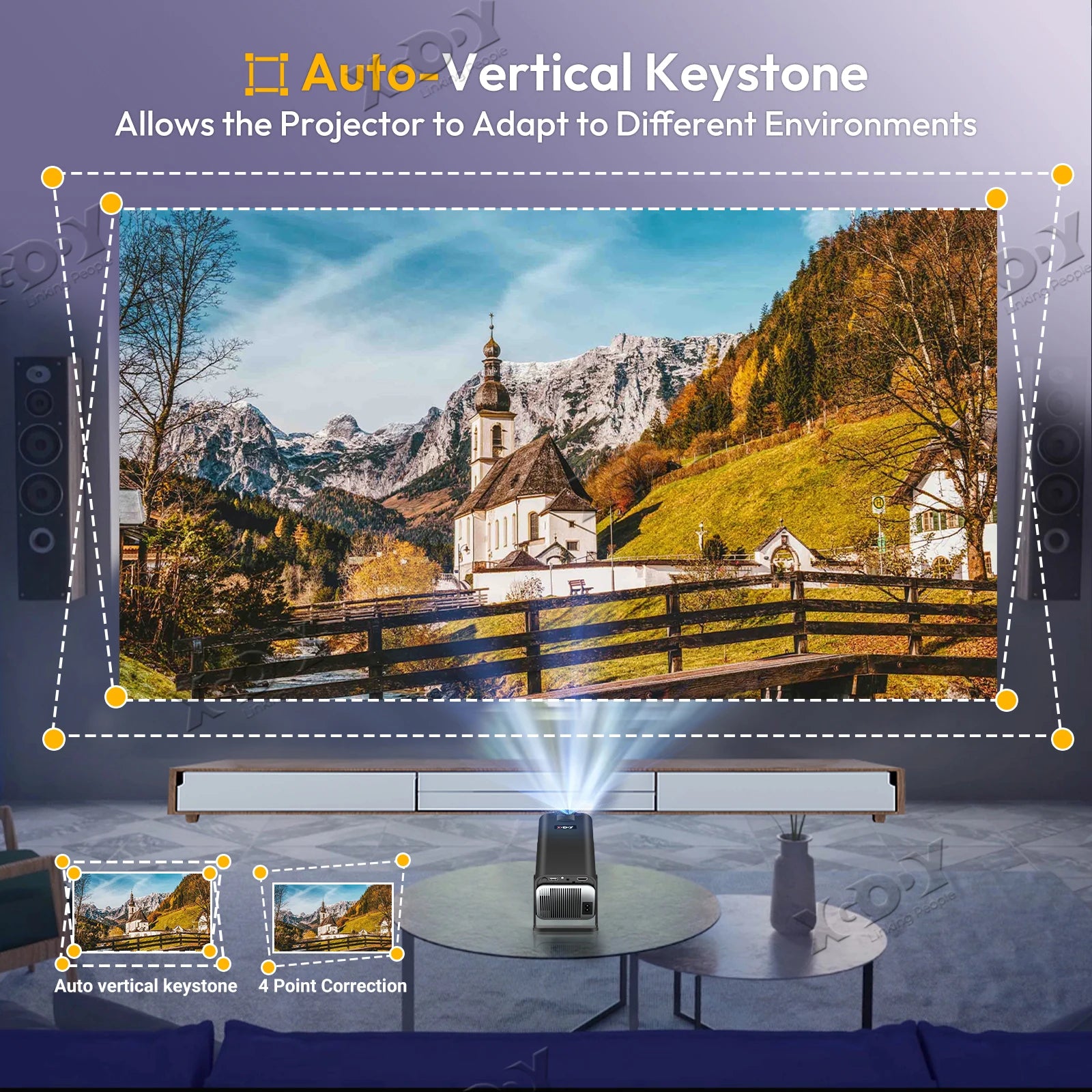 XGODY 4K Mini 12000 Lumens LED Projector 5G WiFi Bluetooth Android Beamer Home Theater