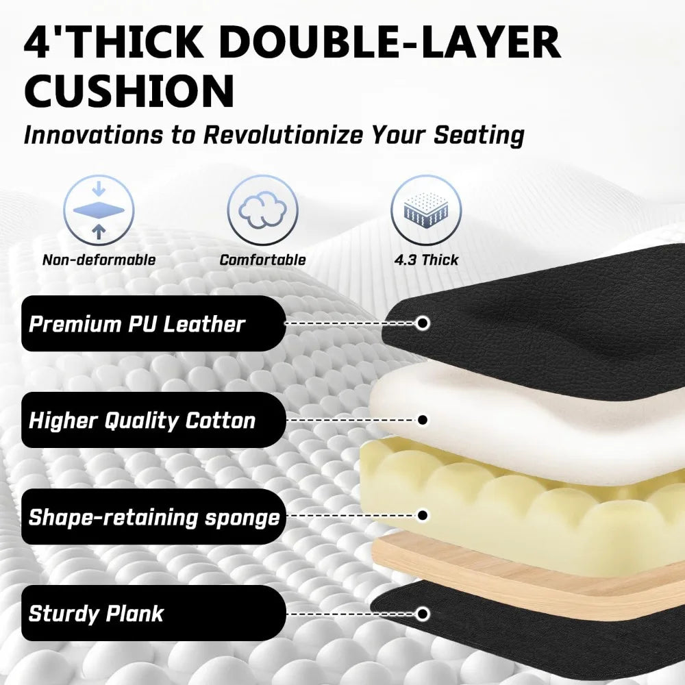 400lbs Executive Office Chair with Foot Rest for Heavy People Ergonomic Big and Tall Desk Chair with Adjustable Headrest