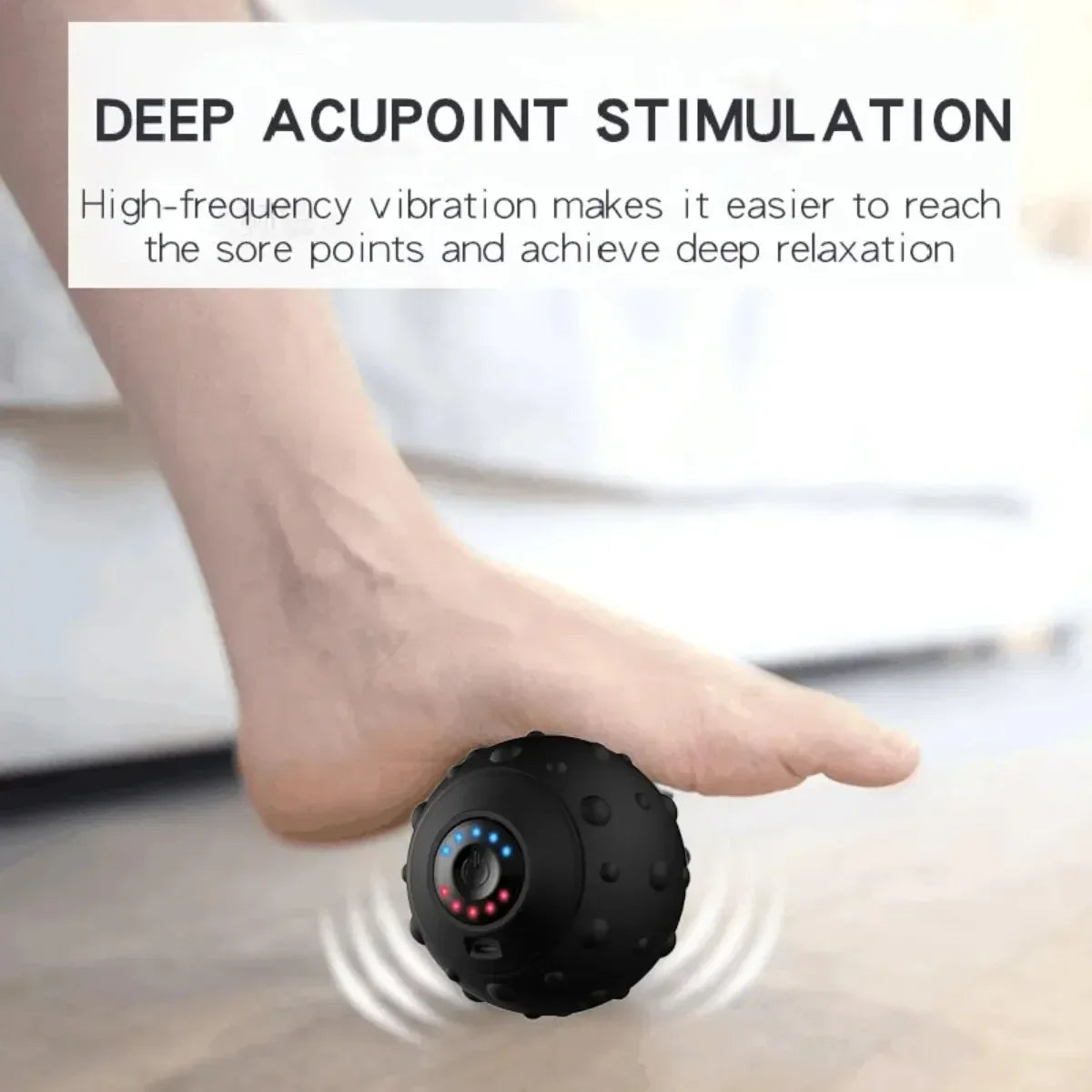 Electric Vibration Massage Ball Sports Fitness Foot Massage Facial Care Soothing Device Gym Home Training Yoga Massage