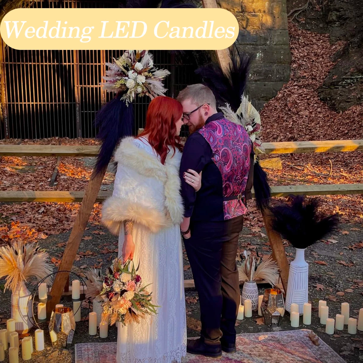 180-9Pcs Artificial Candles LED Flameless Candles for Wedding Led Candle Pillar Candles Flickering Candle