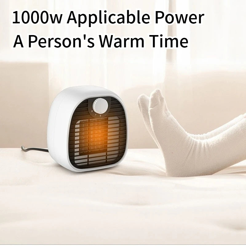 Portable Mini Heater Compact Electric Heater for Office Fast Heating High-Power Desktop Fan Ideal for Home and Workspace