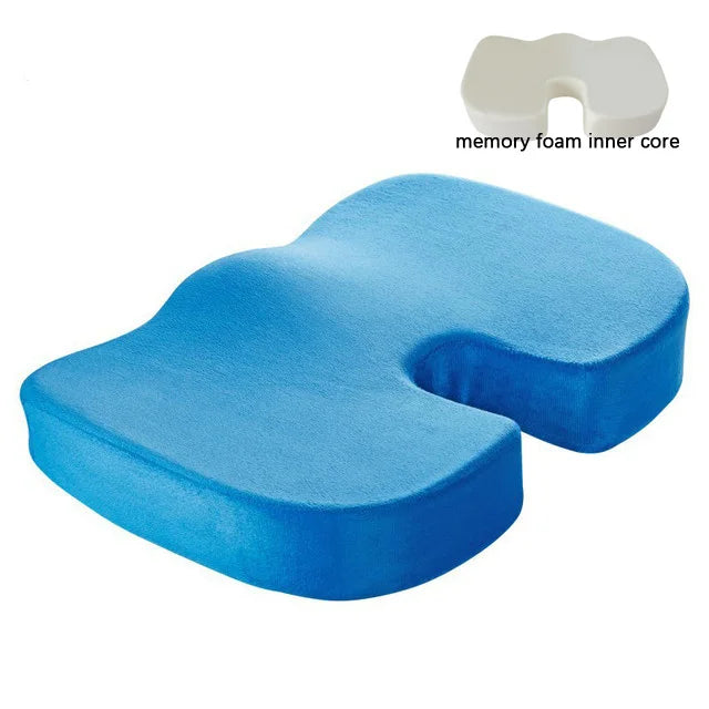 Office Chair Cushion Seat Pad Memory Foam Car Seat Cushion Orthopedic Hemorrhoid Pillow Gel Seat Cushions for Chairs