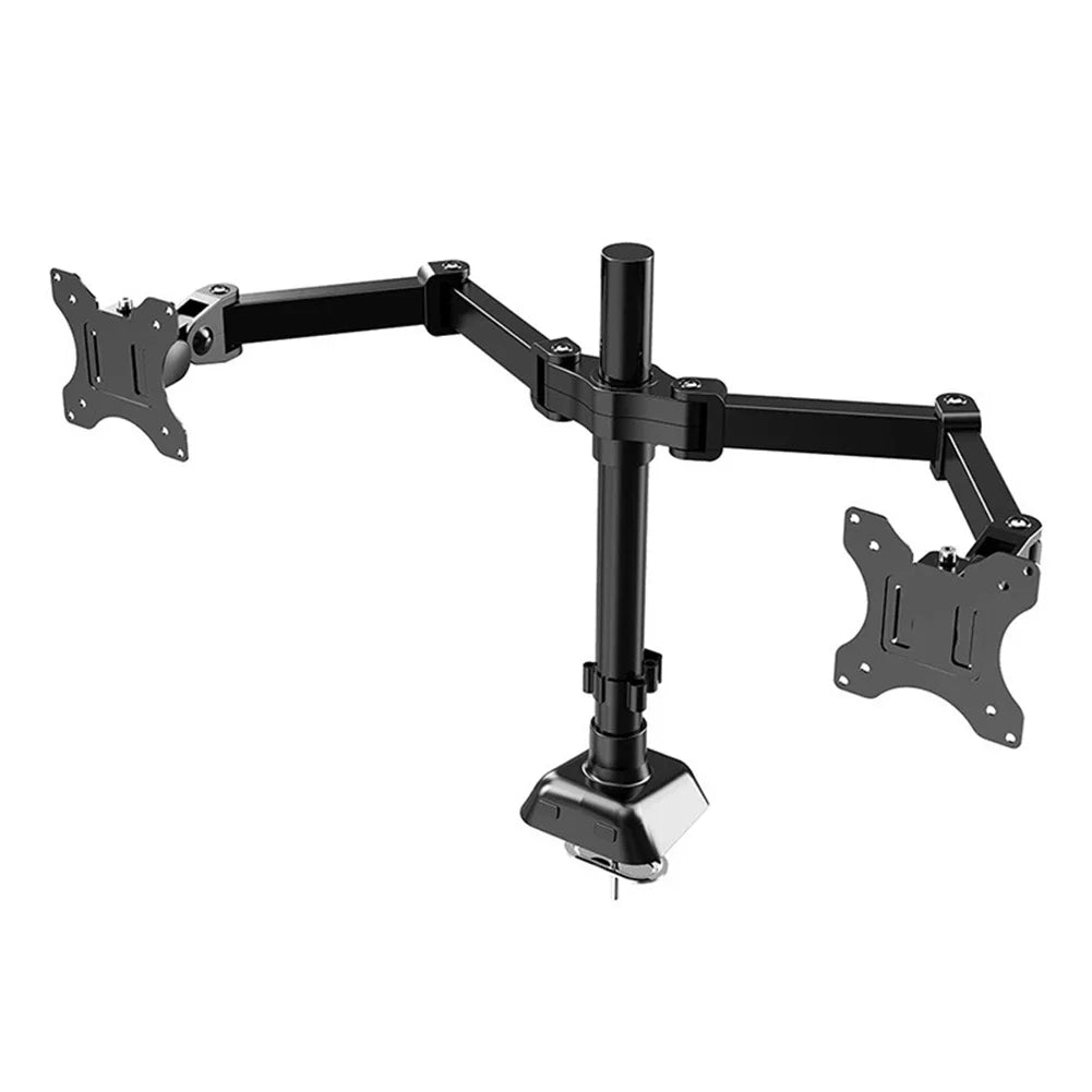 Single/Dual Monitor Stand Holds Up To 19.84 Lbs Desk Mount Stand Adjustable Height and Angle for 17 To 32 Inch Computer