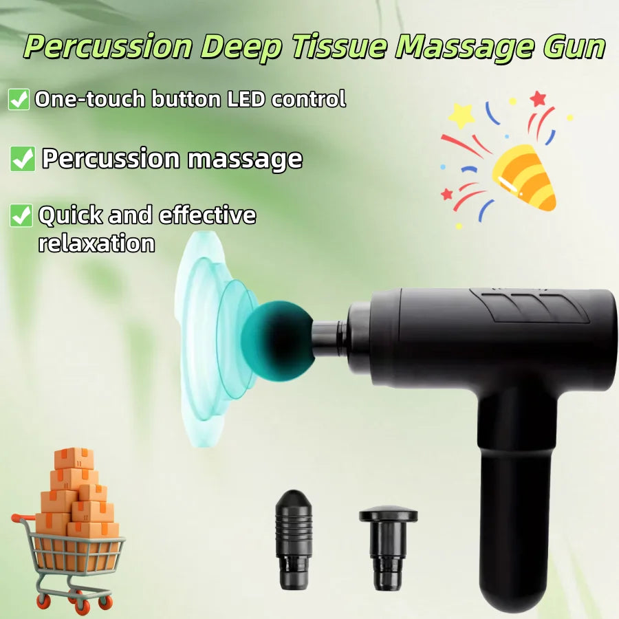 Professional Rechargeable Massage Gun for Deep Tissue Therapy | Percussion Muscle Pain Relief for Athletes & Recovery