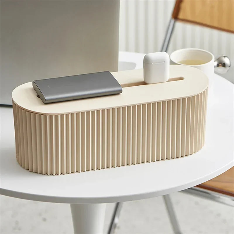 Plastic Practical Bedroom Tabletop Socket Cable Storage Case Easy to Use Cable Storage Box Portable Daily