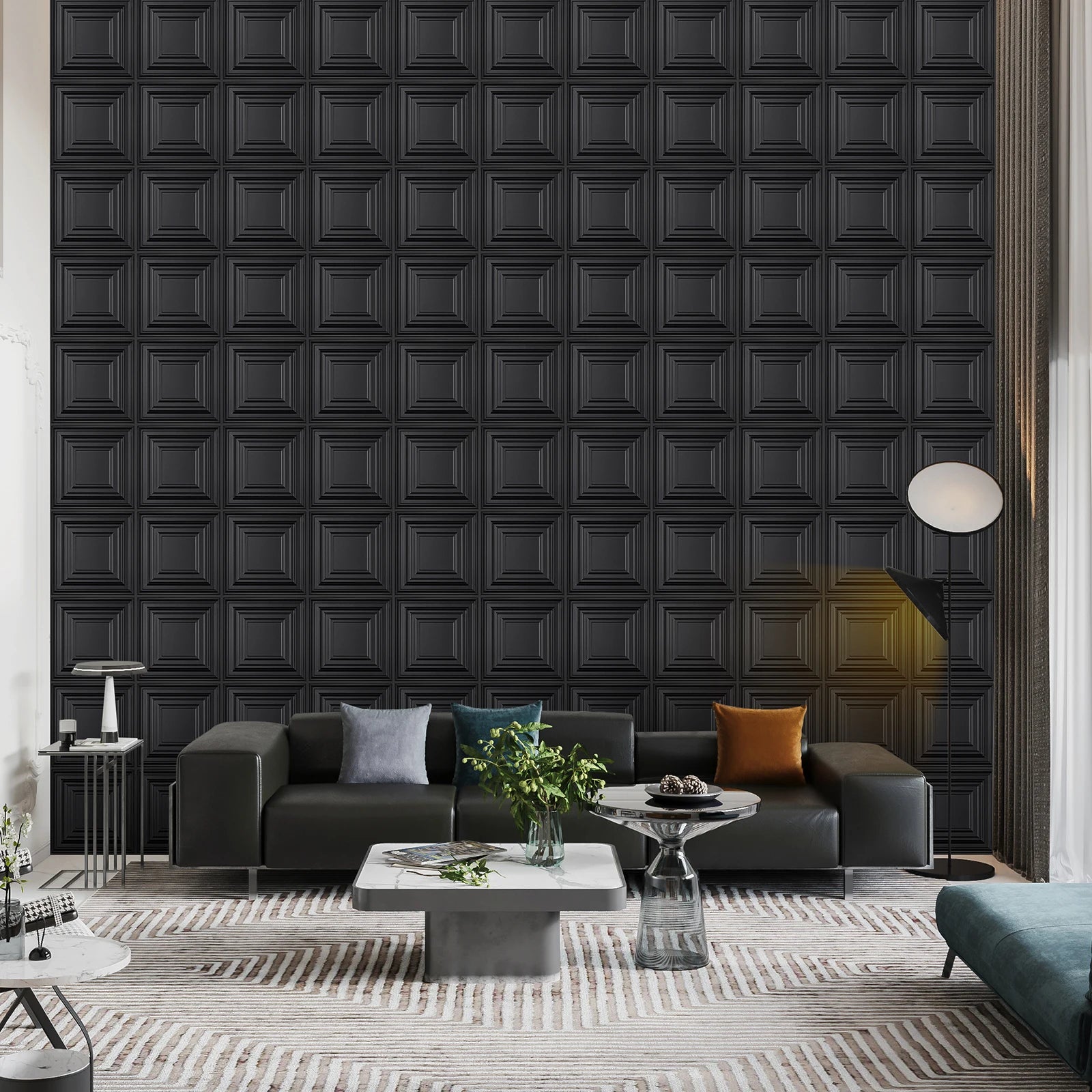 KUUJOJO 3D textured wall panel for indoor wall decoration suitable for living room hall bedroom hotel office send tape