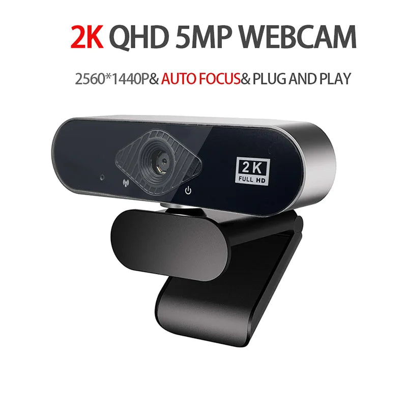 EXHQDR 4K USB Webcam Auto Focus 8MP 30FPS Plug & Play with Type-C Adapter & Tripod for Streaming Video Calls Content