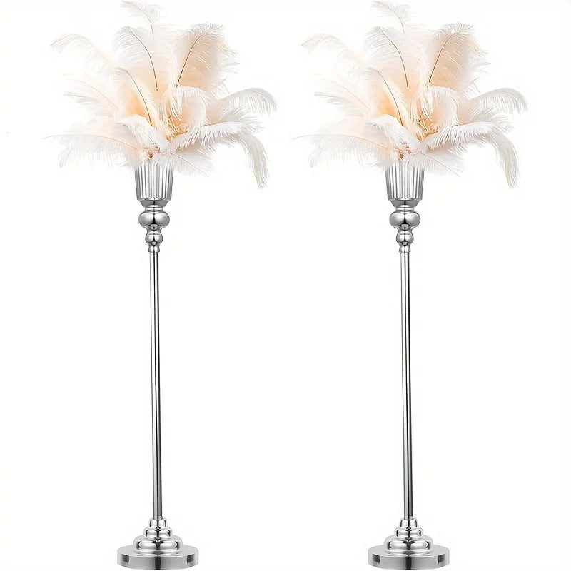 Wedding Centerpiece Vase Floor Vase - 32.5 Inch Multi-Purpose Metal Vase for Party Events Christmas and Halloween