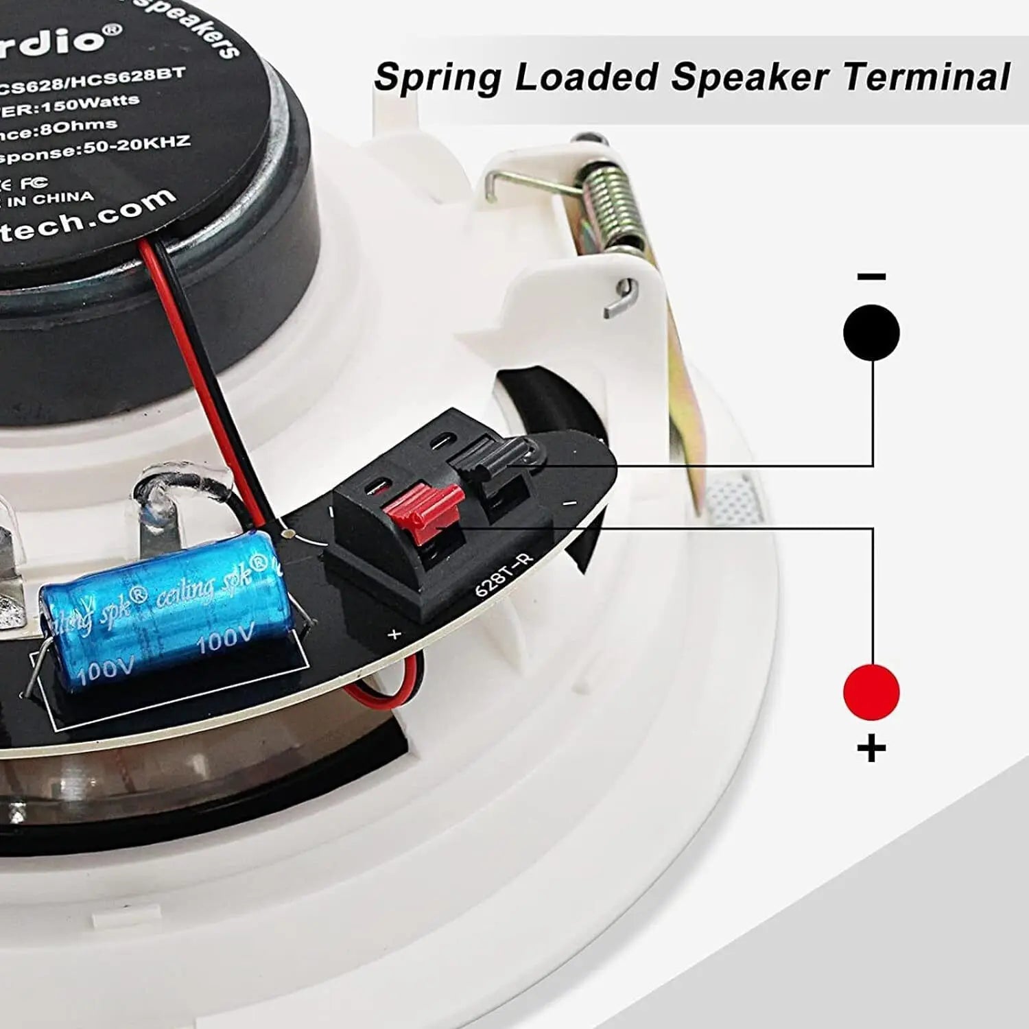 Herdio 4PCS 6.5’’ 600 Watts Bluetooth Ceiling Speakers Wired Home Recessed Speaker System Perfect For Indoor Kitchen