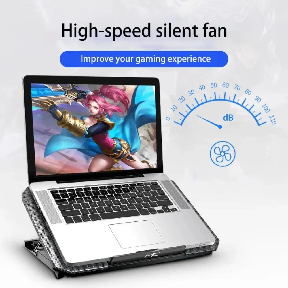 Gaming Laptop Holder Cooler Large Size For 12-16 Inch Notebook Laptop Cooling Pads Wind Speed Adjustable Silent Laptop