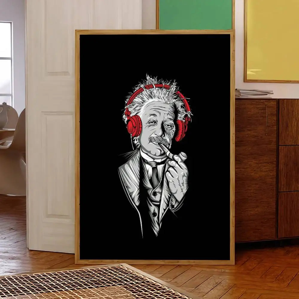 Theoretical Physicist E-Einstein Poster Self Adhesive Painting Living Room Office Decoration Bedroom Home Wall Sticker