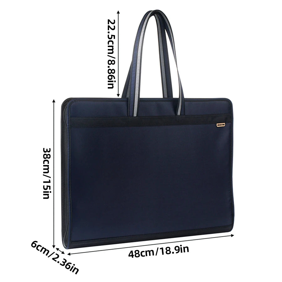 CT Nuclear Magnetic Pack Oxford Cloth A3 File Folder Students Test Paper Clip 13Layers Portable Organ Bag Large