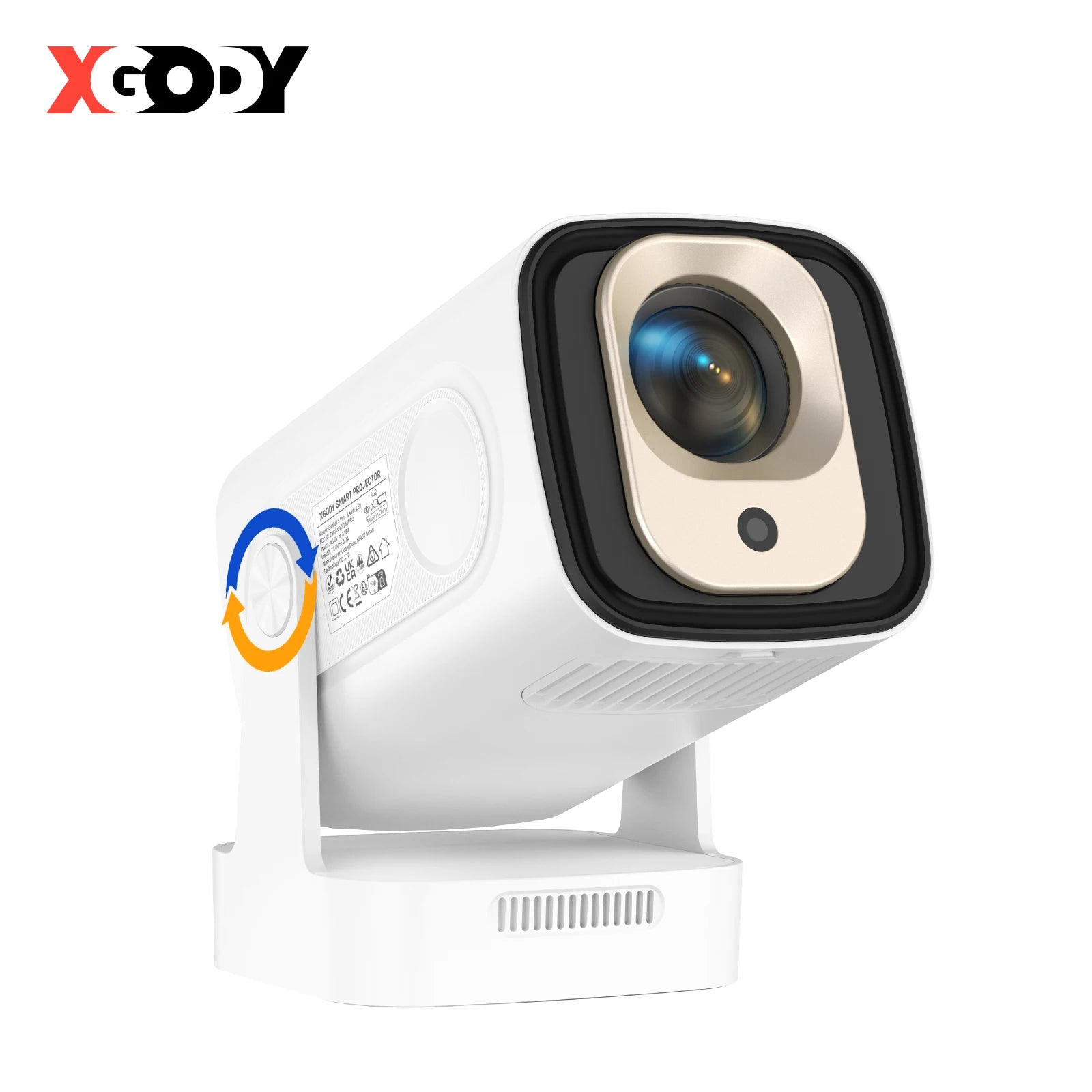 XGODY Projector 4K 350ANSI Short Throw Speaker Base Android Bluetooth WiFi Native 1080P Auto FocusHome Theater - Native