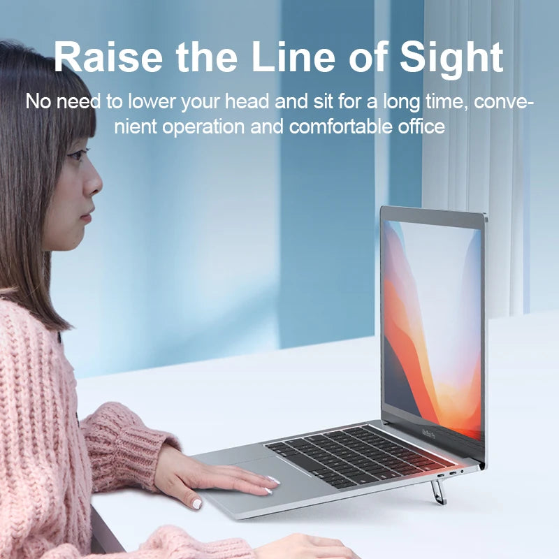 Hagibis Foldable Laptop Stand for Desk Keyboard Stand Riser Portable Notebook Cooling Pad For Macbook Pro Air Universal