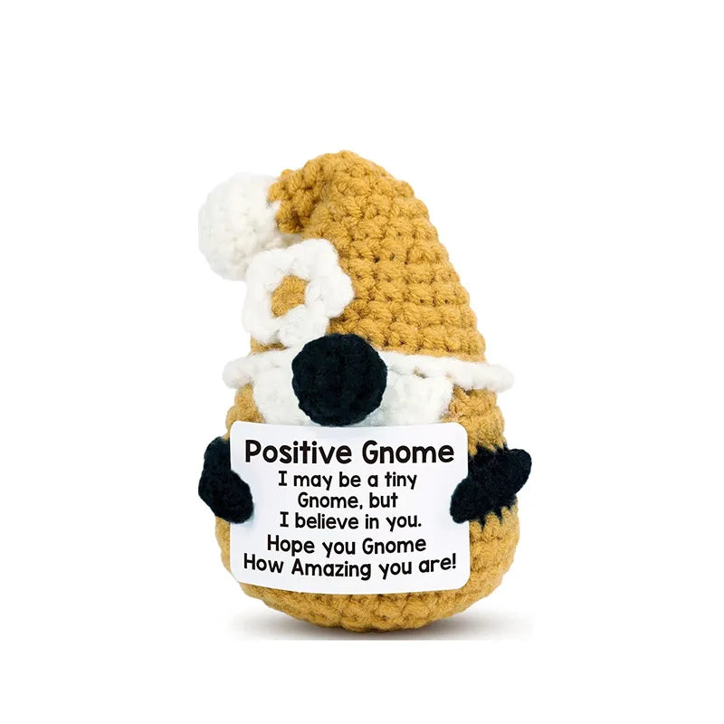 Cute Positive Cat Emotional Support Crochet Animal Funny Gift Desk Decor Christmas Gift - V2