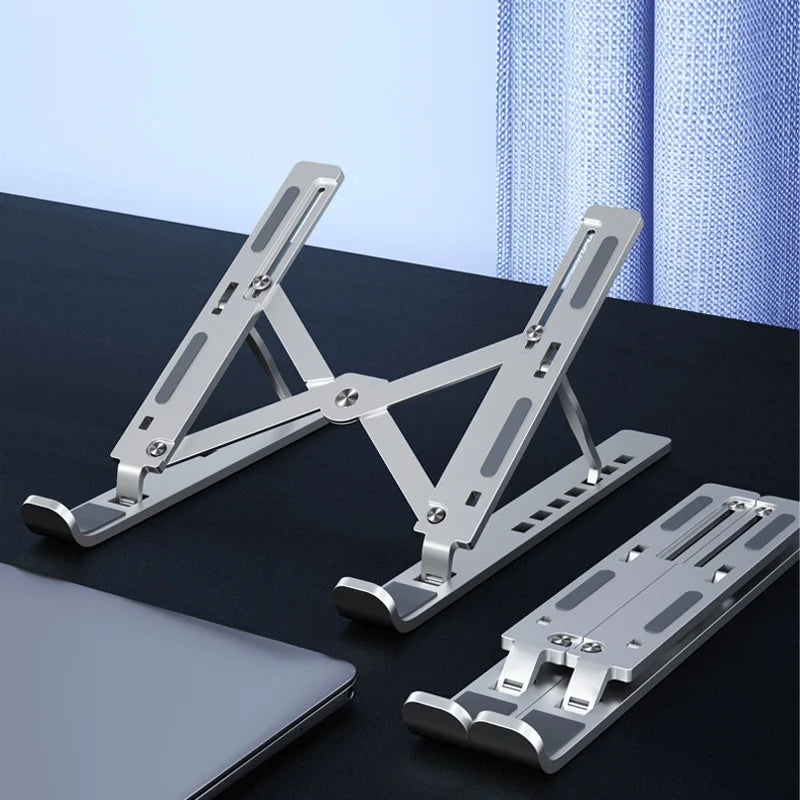 Metal Portable Foldable Laptop Stand Adjustable Notebook Holder Aluminum AD028