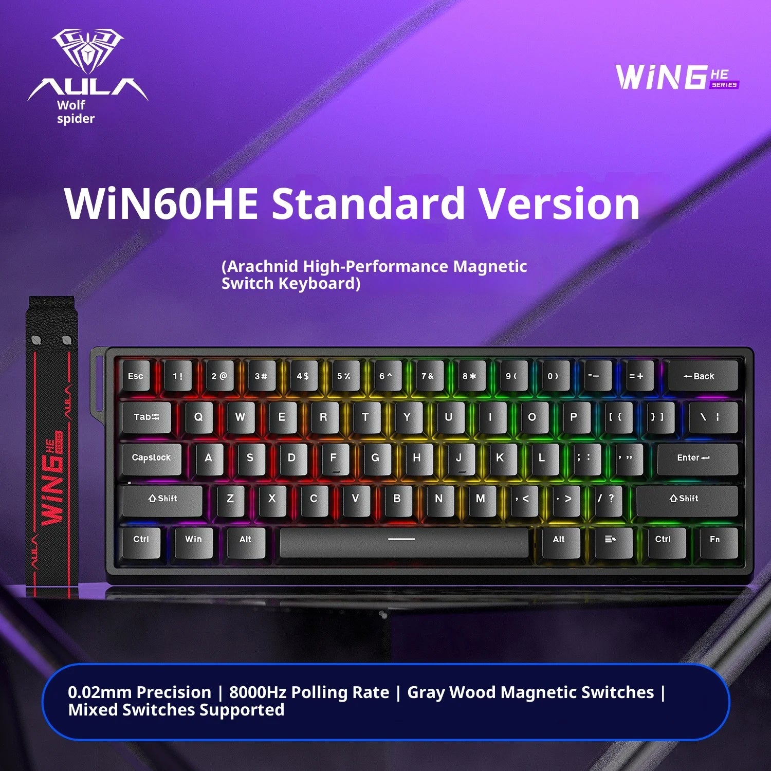 New Tarantula Win60he Magnetic Axis Mechanical Keyboard Esports Game Fps Fearless Contract Cs Special Guest Wired