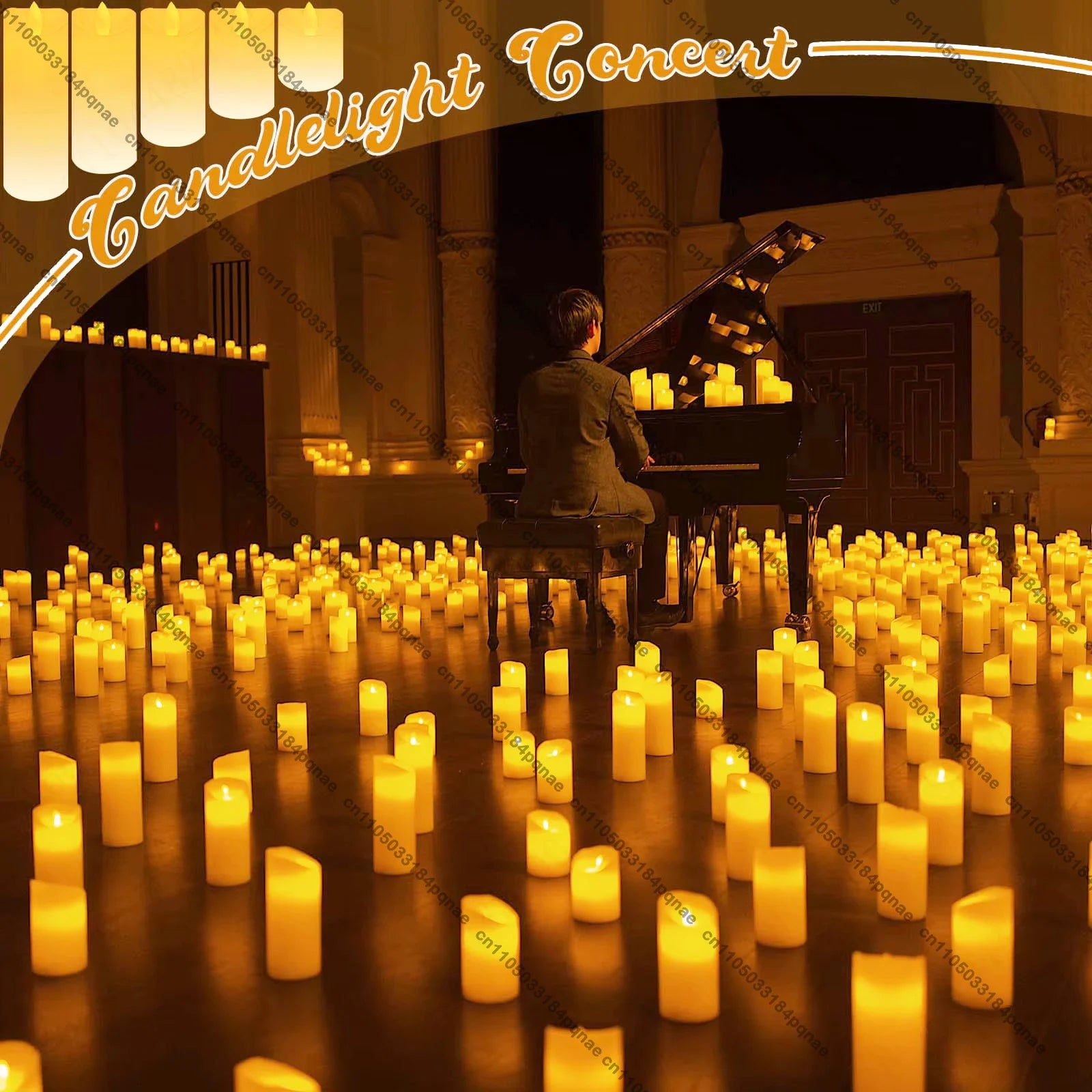 10-120pcs Flameless Fake Candle LED Flickering Candles Battery Operated LED Pillar Candles for Wedding Christmas Decor