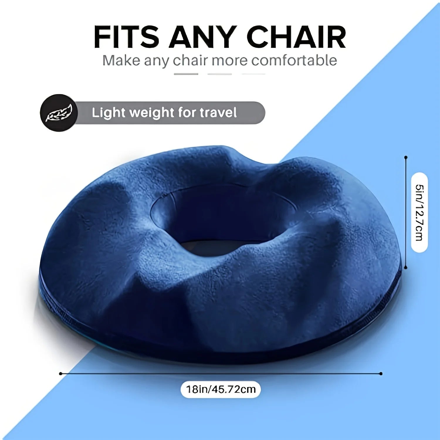 1pc Orthopedic Memory Foam Donut Pillow Coccyx Seat Cushion Hemorrhoid Cushion Tailbone Cushion for Pregnant Butt