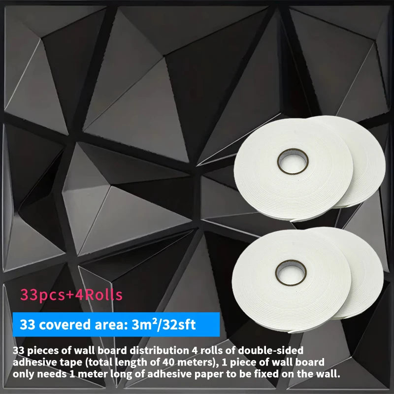 3D Wall Panels 30x30cm Indoor Wall Decoration for Living Room Bedroom Hotel Office Mural Tile-Panel-Mold 3D Wall