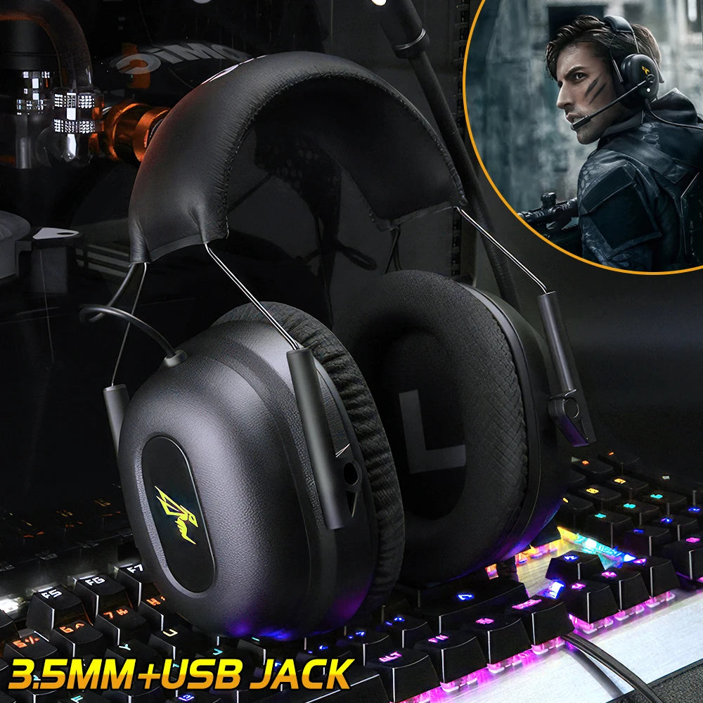 Somic/Mpow G936N 7.1 Surround Sound Gaming Headset for PS5/PS4/PC Computer Gamer Noise Cancelling Mic USB/3.5mm Wired