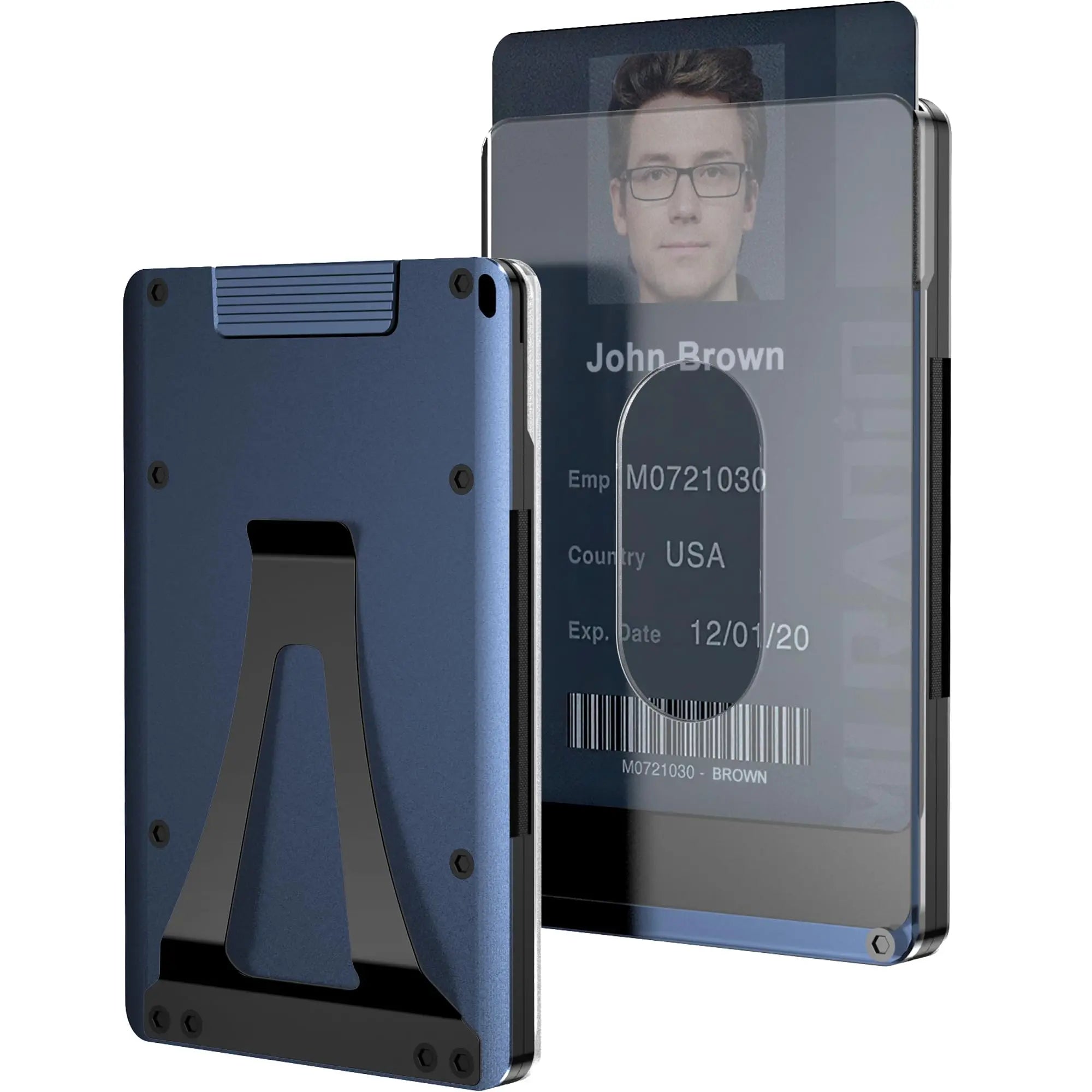 Wallet For Men Card Holder - Aluminum Slim Stretchable Belt Draw-Out Metal Wallet Holds up 15 Cards with Cash