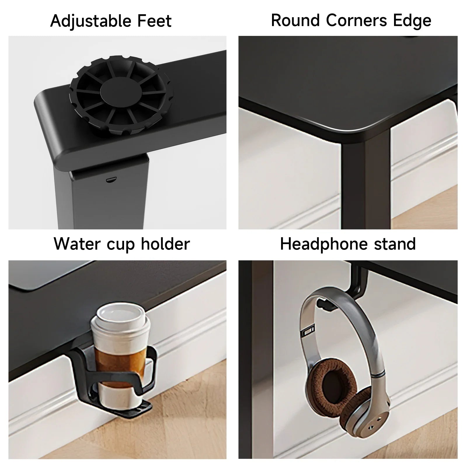 Electric Lifting Table Square Standing Computer Desk Stand Up Desk With 4 Legs Sit Stand Desk Adjustable Height