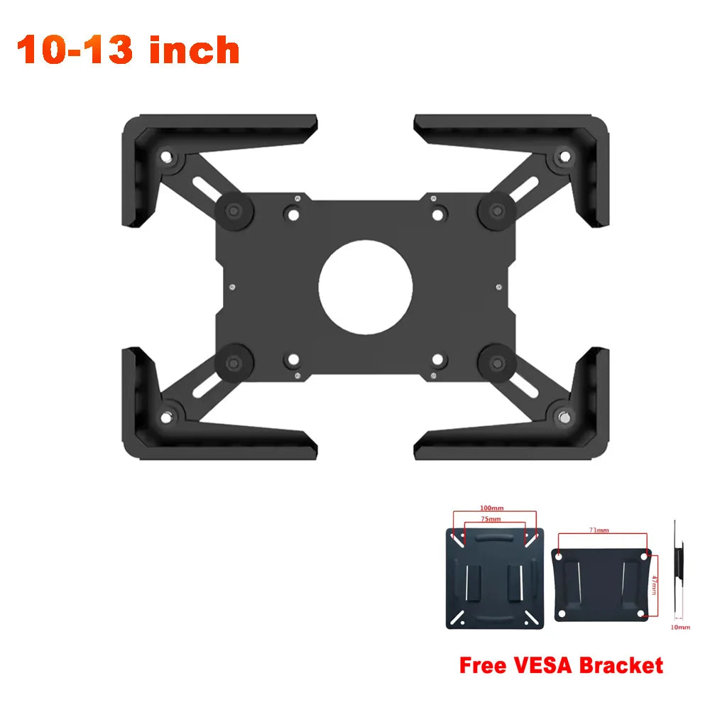 Wall Mount 7-13 Inch Tablet Enclosure Adjustable iPad Holder Android Tablet Bracket Wall Hanging Or Desktop Stand