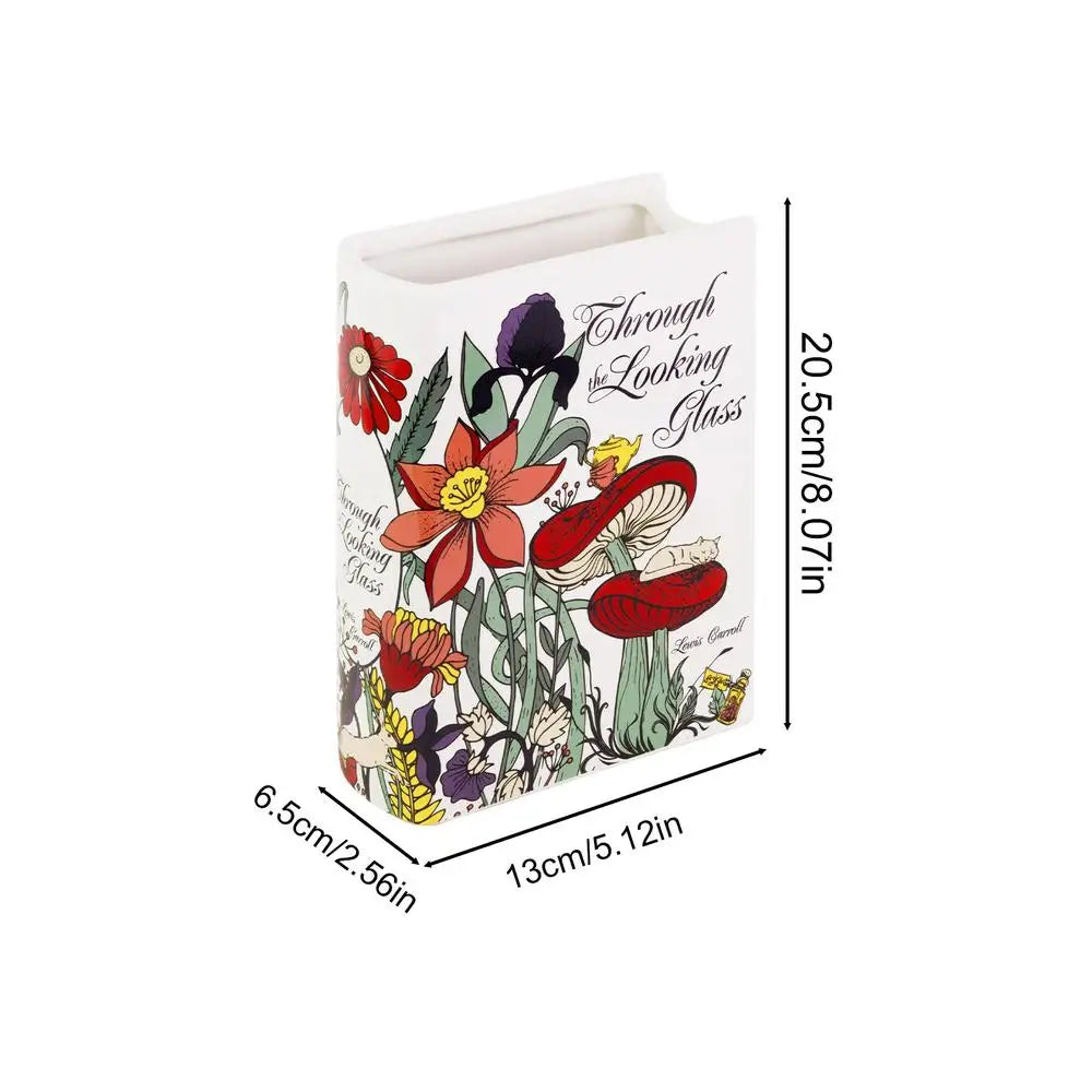 Artificial Living Room Book Vase for Dried Flowers Garden Decor Modern Wedding Decoration Luxury Cachepot Ceramic