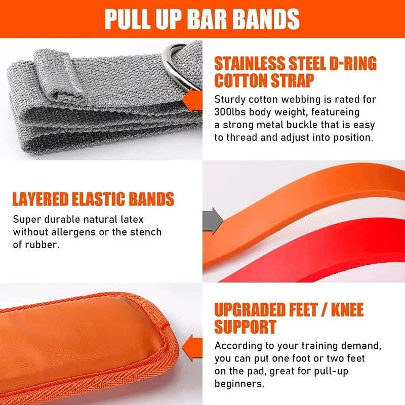 1pc horizontal bar pull up power band adjustable training assistance band elastic band men’s and women’s indoor home