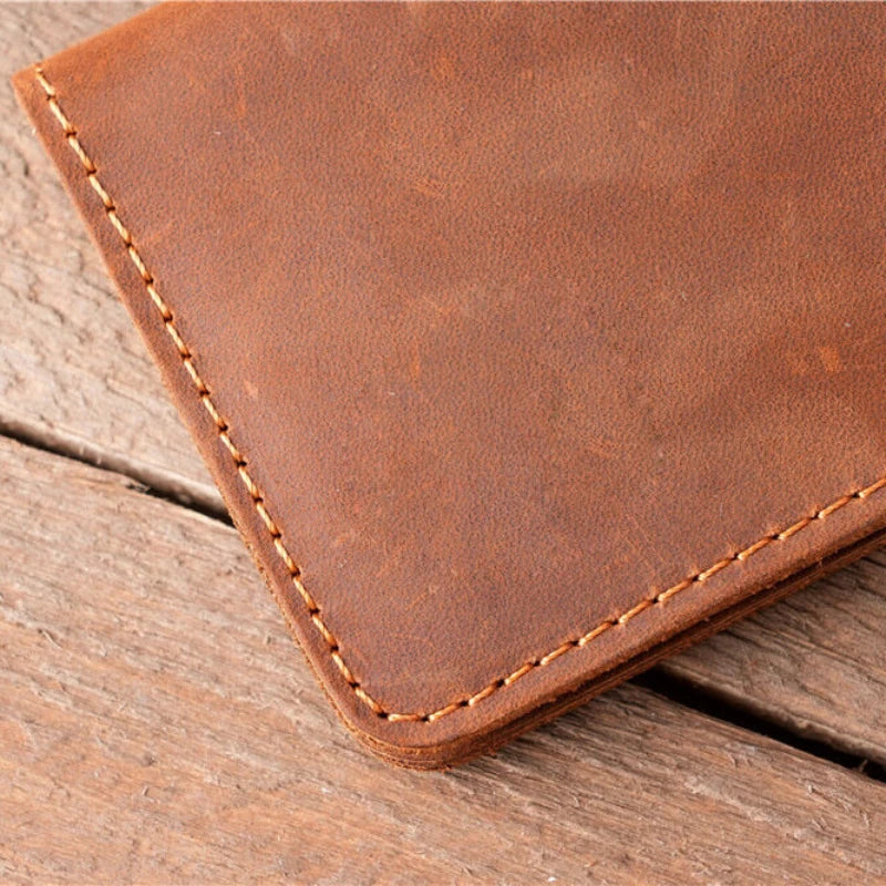 Retro High Quality Credit Card Holder Mens Wallet Handmade Short Ultra Thin Slim Drivers License ID Card Cases Multiple