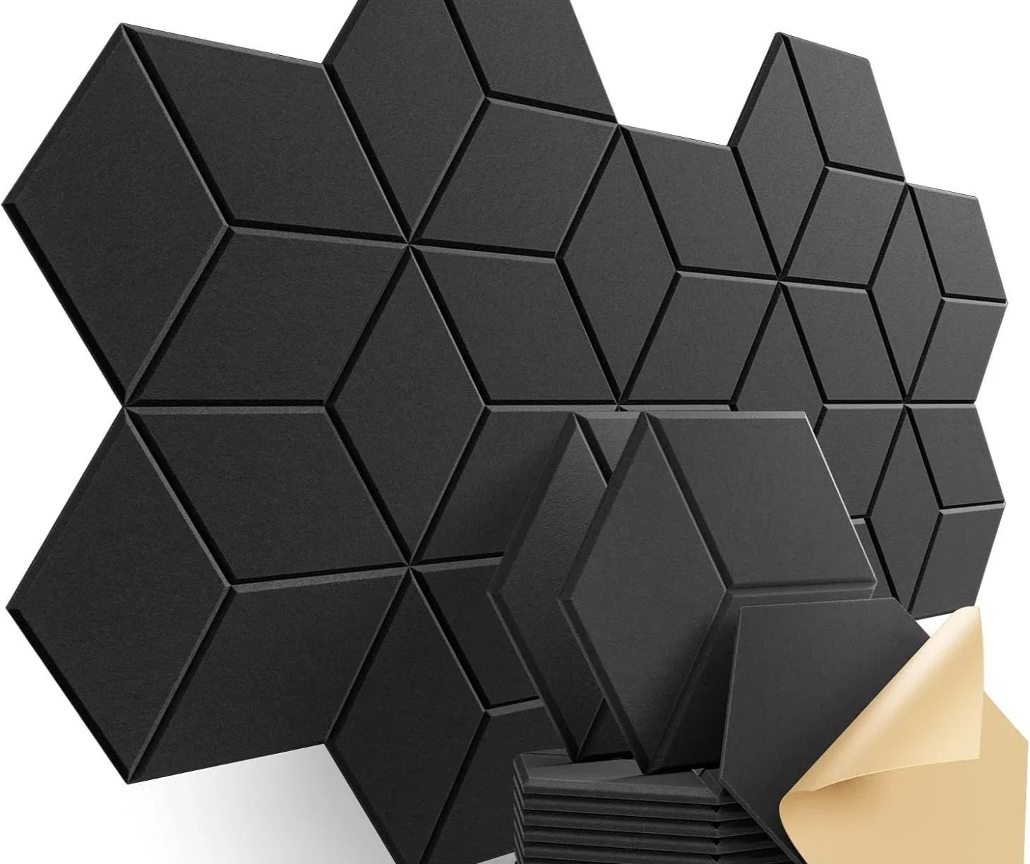 Kitchen Self-Adhesive Soundproof Panels Wall Noise Reduction Soundproof Foam Is Ideal Studios Music Rooms And Office