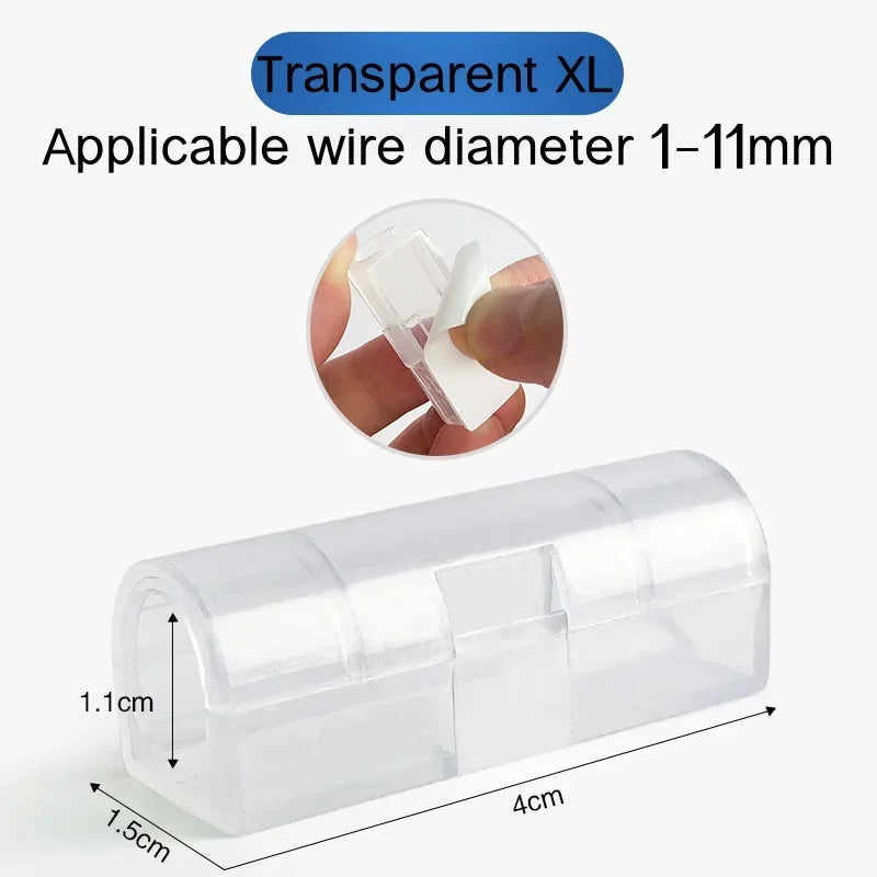 16/20pcs Self-Adhesive Cable Organizer Clip Snap Drop Wire Holder Cord Management Cable Fixed Clamp home Office Wiring