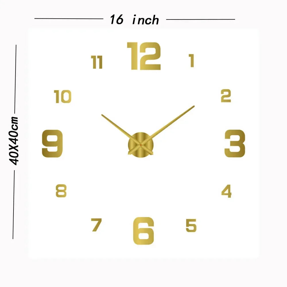 Originality Wall Clock Silent Non-Ticking Battery Operated Wall-mounted Clock Living Room Bedroom Kitchen Office