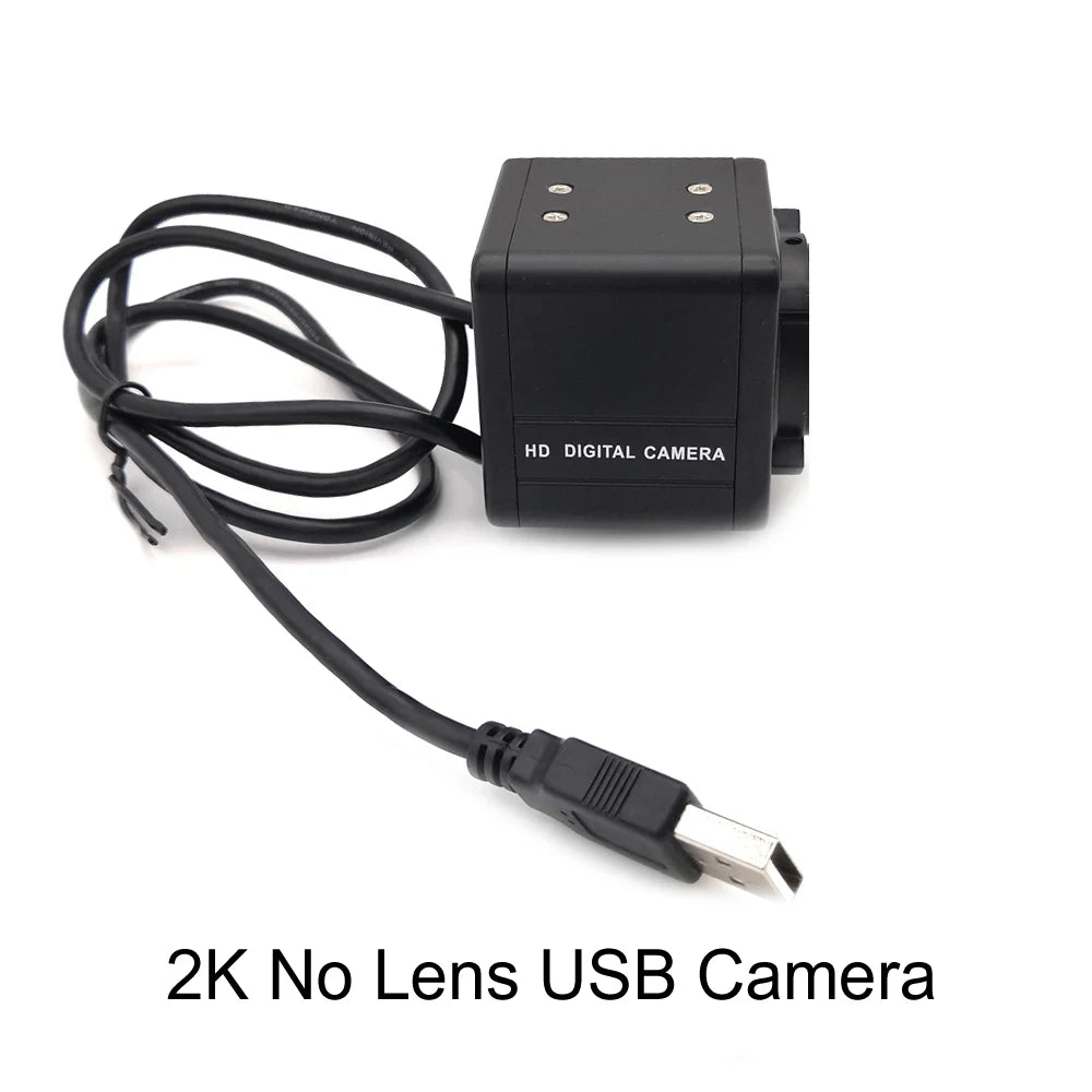 2K 4MP USB Webcam PC Camera 30fps 2560x1440 MJPG High Speed UVC BOX Camera Varifocal Zoom 2.8-12mm/5-50mm or fix 4mm