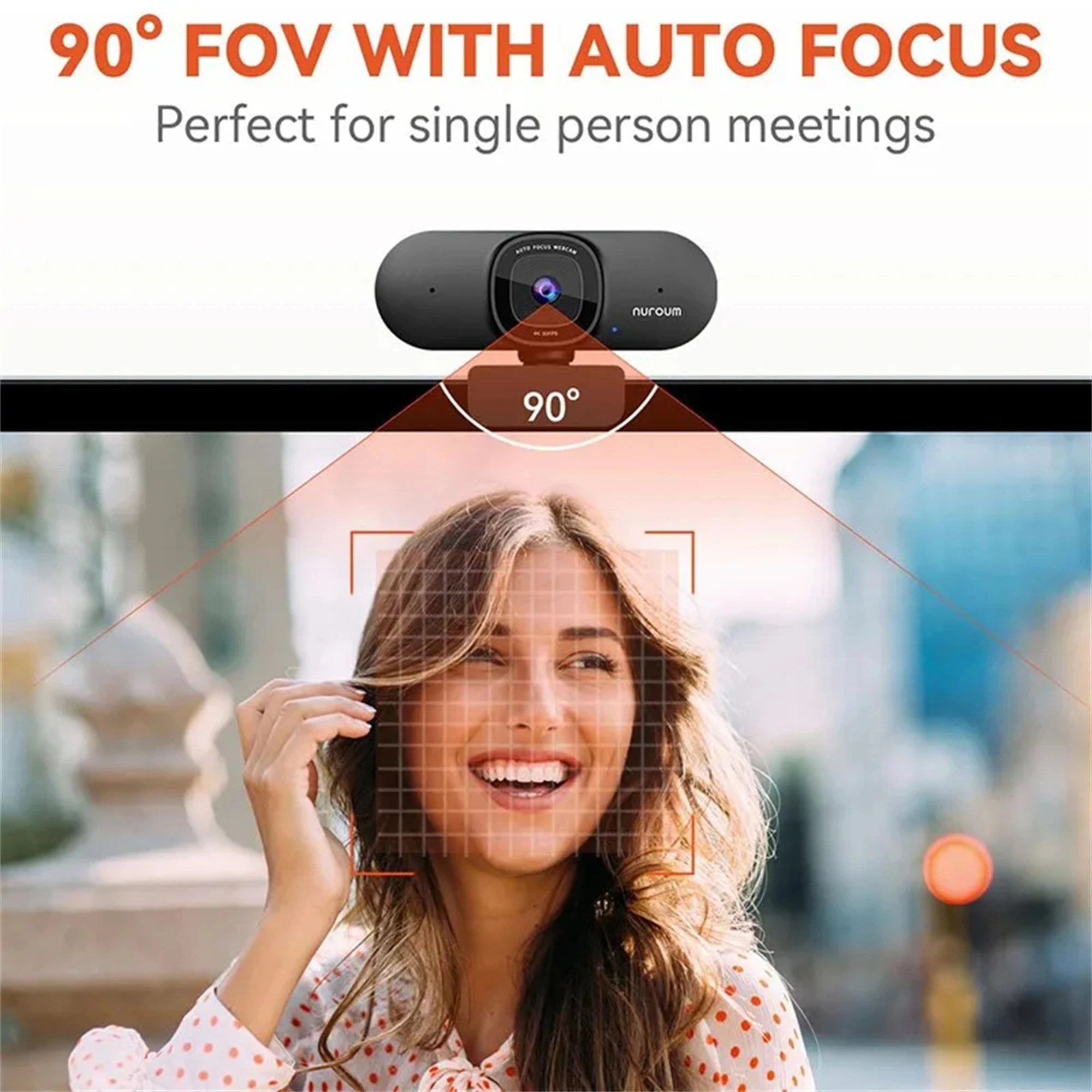 NUROUM V32AF 4k Full Hd PC Camera Webcam Ai Noise Canceling & Farming Conference Podcast Camera Web Cameras